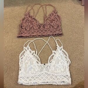 Pink Free people lace bralette